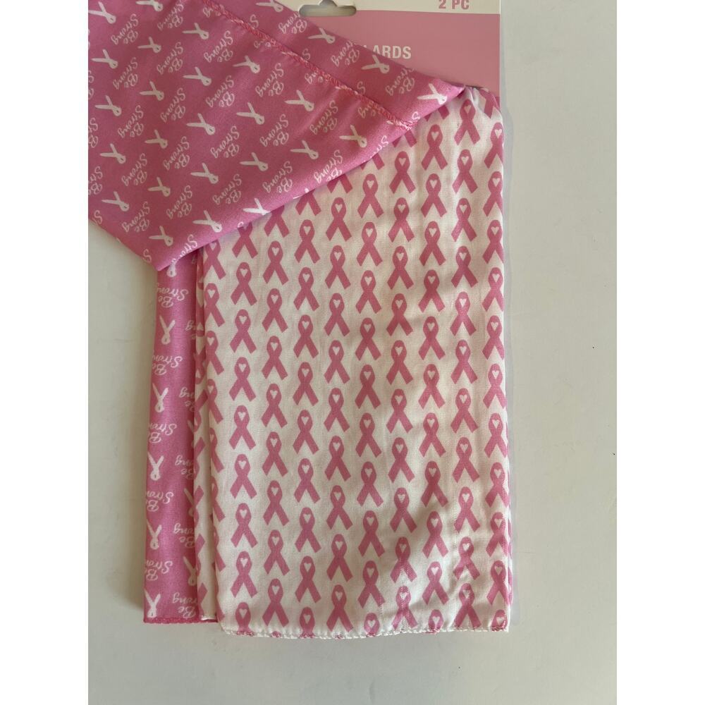 BANDANDAS 2-PACK BREAST CANCER AWARENESS PINK WHITE NEW - Picture 5 of 7